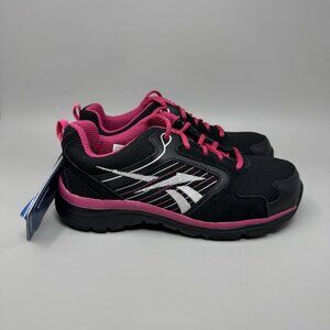 Reebok Work Anomar Black Pink Womens Size 9 Composite Toe Sneakers RB454 New